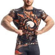 Футболка-рашгард с коротким рукавом мужская Orso Yakuza Dragon