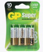 Батарейки GP Super 15A-CR2, AA, LR6
